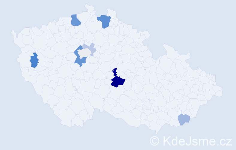 Příjmení: 'Brigantová', počet výskytů 23 v celé ČR