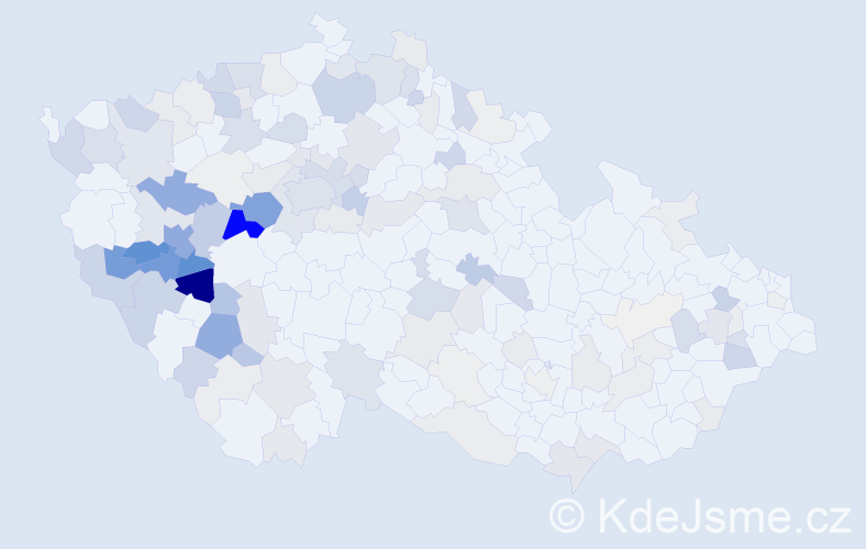 Příjmení: 'Vokáčová', počet výskytů 615 v celé ČR