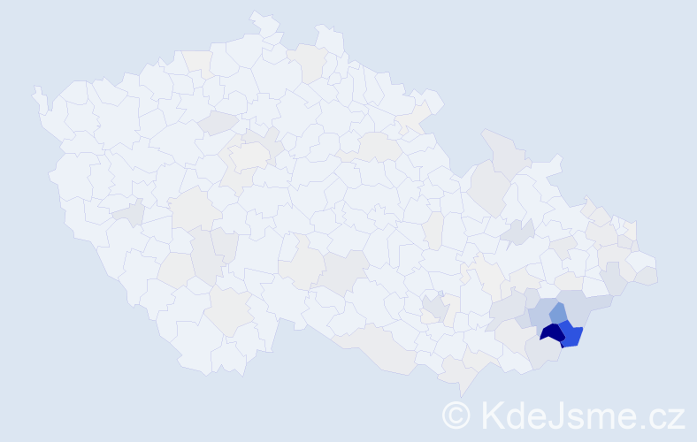 Příjmení: 'Kozubík', počet výskytů 323 v celé ČR