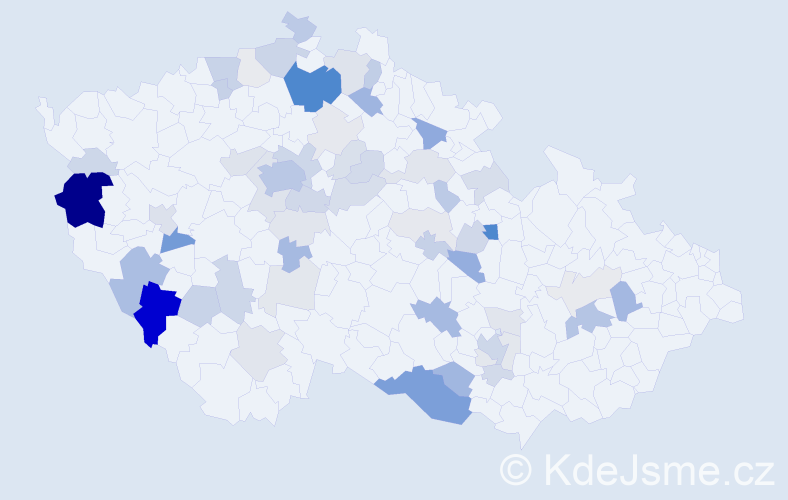 Příjmení: 'Ruda', počet výskytů 199 v celé ČR