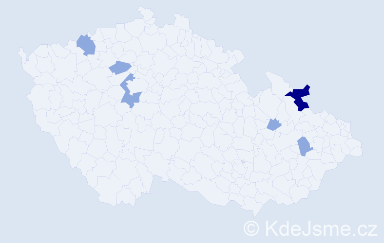 Příjmení: 'Talapková', počet výskytů 12 v celé ČR