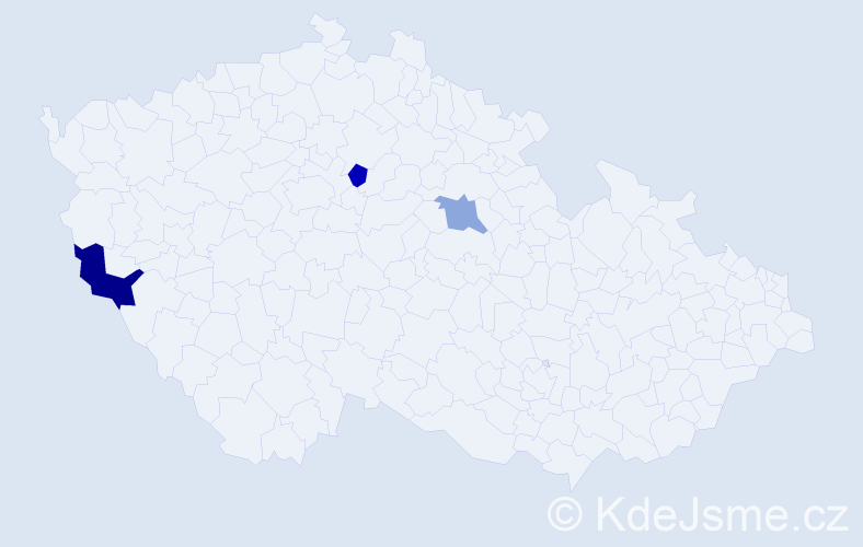 Příjmení: 'Ąahký', počet výskytů 4 v celé ČR