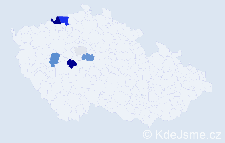 Příjmení: 'Drtikolová', počet výskytů 9 v celé ČR