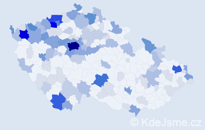 Příjmení: 'Toth', počet výskytů 374 v celé ČR