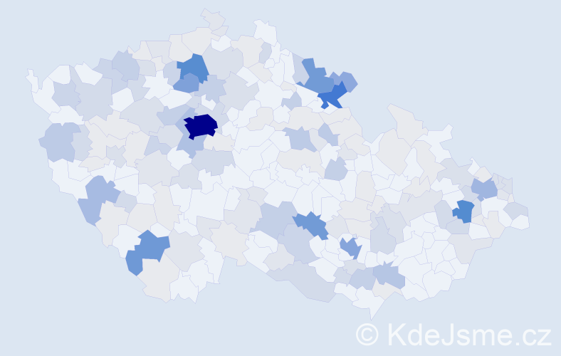 Příjmení: 'Rosa', počet výskytů 578 v celé ČR