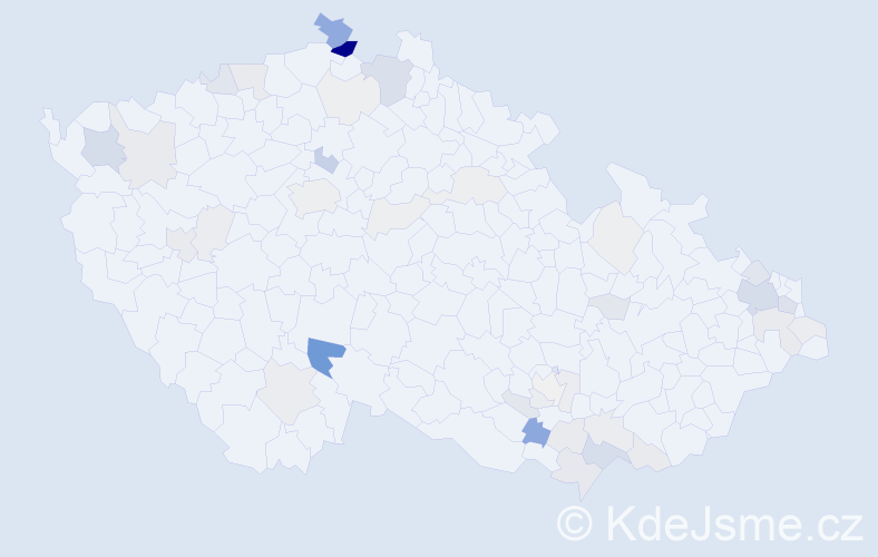 Příjmení: 'Stankovič', počet výskytů 139 v celé ČR