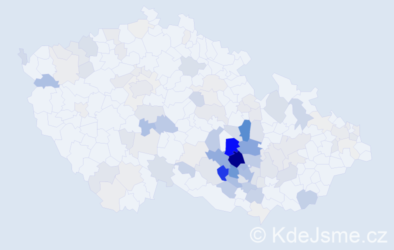 Příjmení: 'Klusáková', počet výskytů 446 v celé ČR
