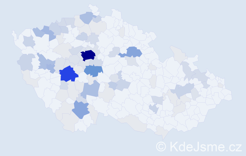Příjmení: 'Bambas', počet výskytů 288 v celé ČR