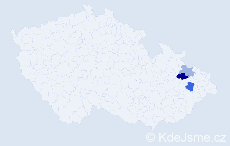 Příjmení: 'Gladyszová', počet výskytů 4 v celé ČR