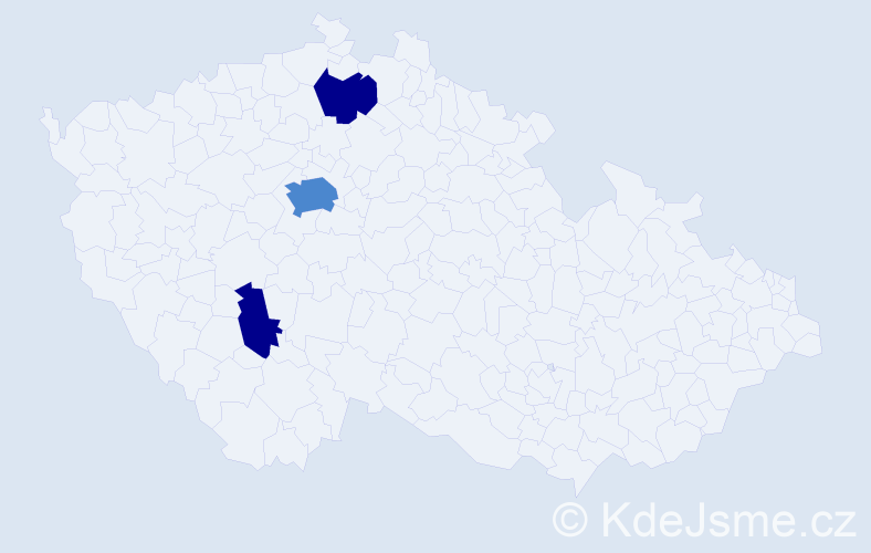 Příjmení: 'Ahmetović', počet výskytů 7 v celé ČR
