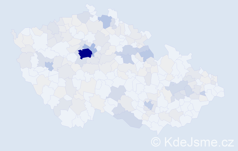 Příjmení: 'Pop', počet výskytů 712 v celé ČR