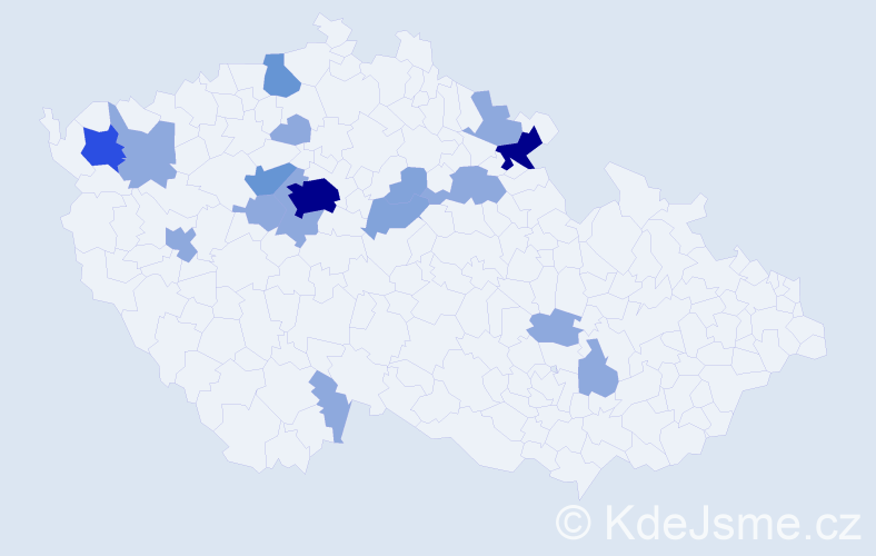 Příjmení: 'Krombholzová', počet výskytů 41 v celé ČR