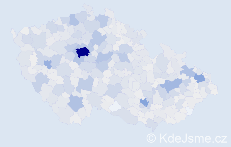 Příjmení: 'Králová', počet výskytů 10378 v celé ČR