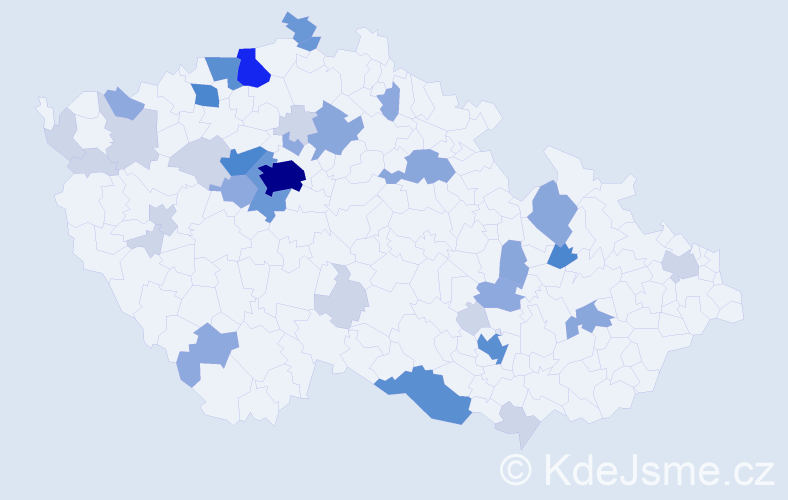 Příjmení: 'Kessler', počet výskytů 116 v celé ČR