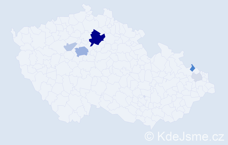 Příjmení: 'Bajtlová', počet výskytů 22 v celé ČR