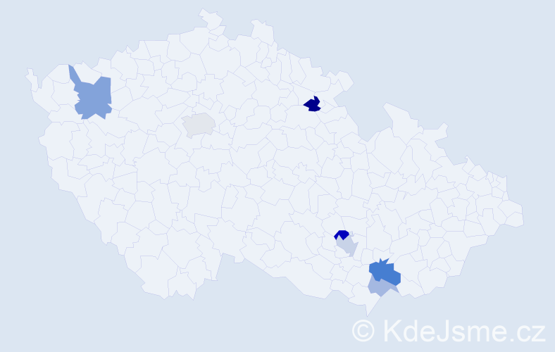 Příjmení: 'Hostáň', počet výskytů 14 v celé ČR