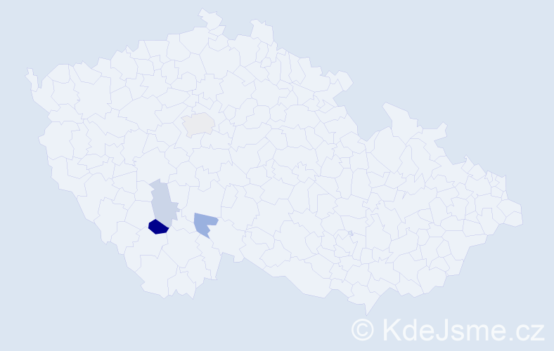Příjmení: 'Macar', počet výskytů 7 v celé ČR