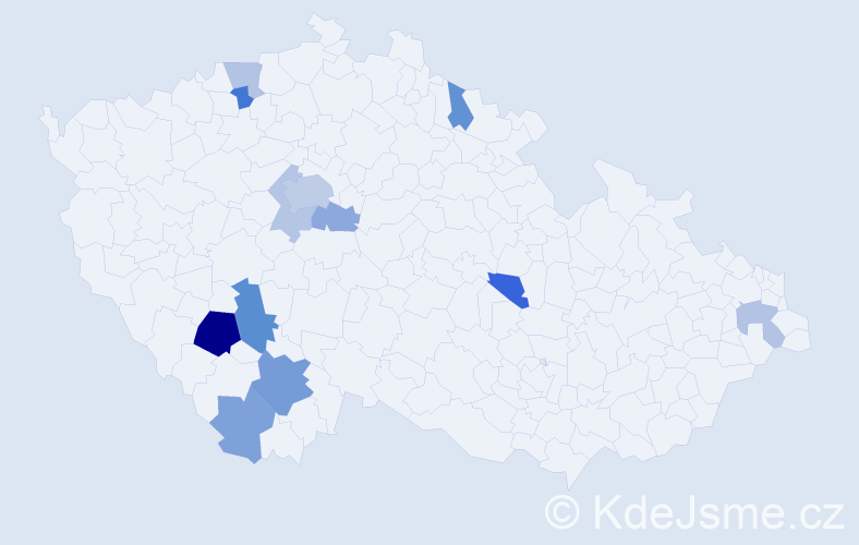 Příjmení: 'Fenigbauer', počet výskytů 23 v celé ČR