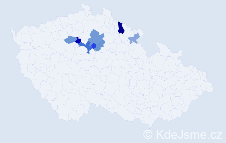Příjmení: 'Koderičová', počet výskytů 13 v celé ČR