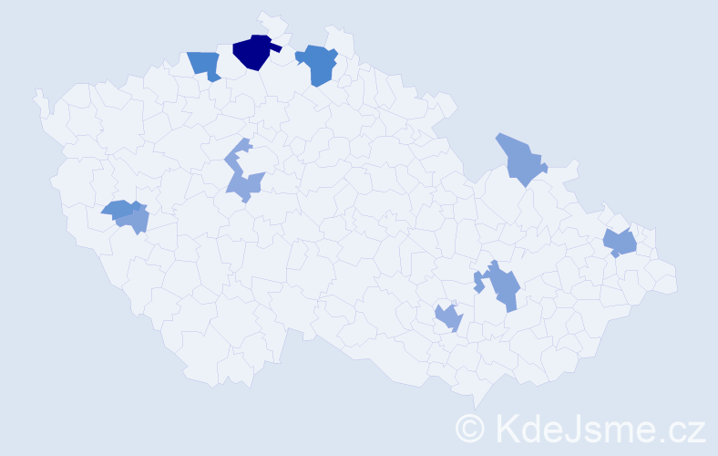 Příjmení: 'Bacová', počet výskytů 29 v celé ČR