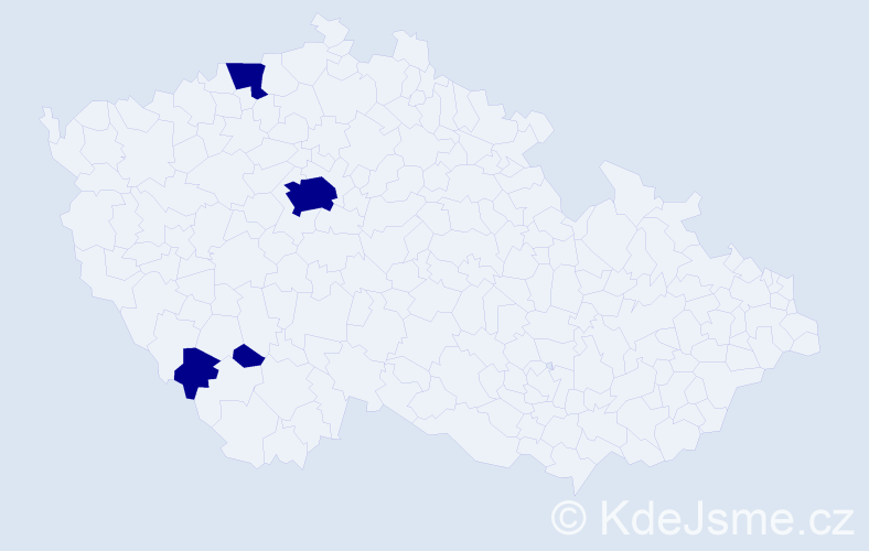 Příjmení: 'Dolinka', počet výskytů 4 v celé ČR