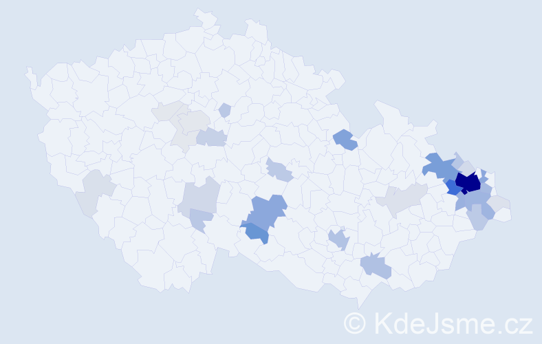 Příjmení: 'Drastichová', počet výskytů 167 v celé ČR