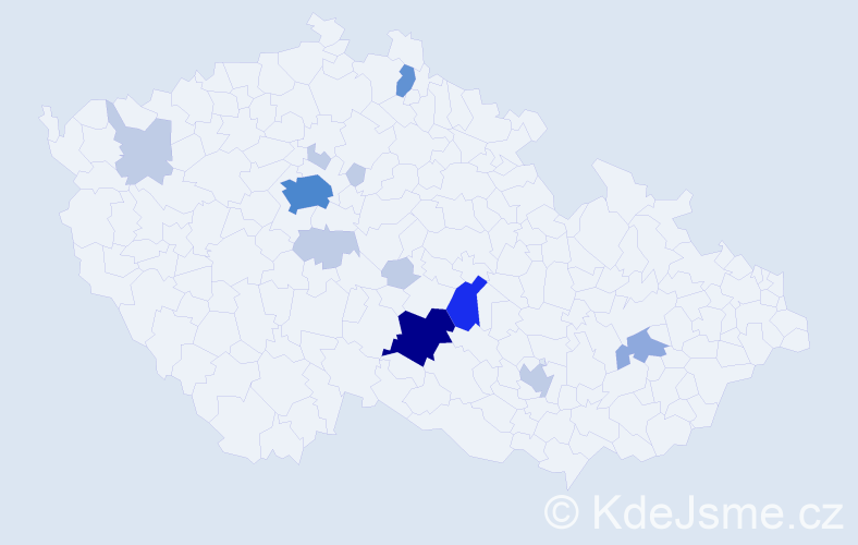 Příjmení: 'Milfajt', počet výskytů 34 v celé ČR