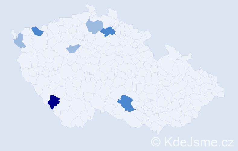Příjmení: 'Galabová', počet výskytů 15 v celé ČR