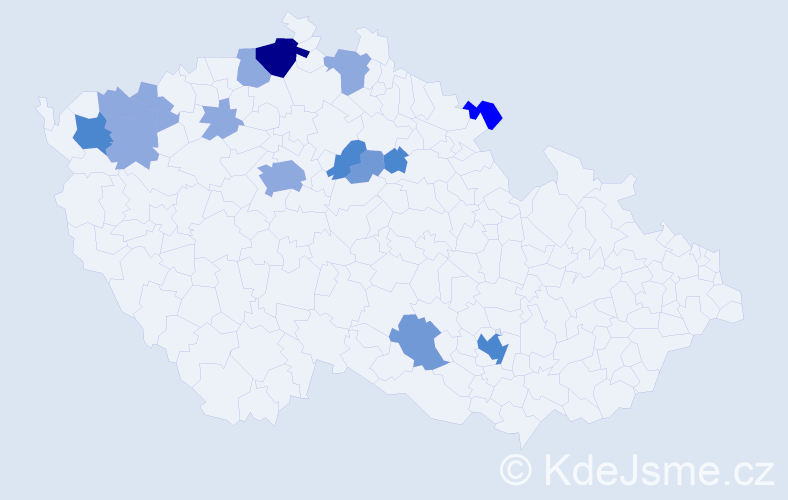 Příjmení: 'Csupori', počet výskytů 33 v celé ČR