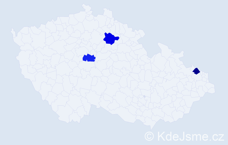 Příjmení: 'Kutschera', počet výskytů 3 v celé ČR