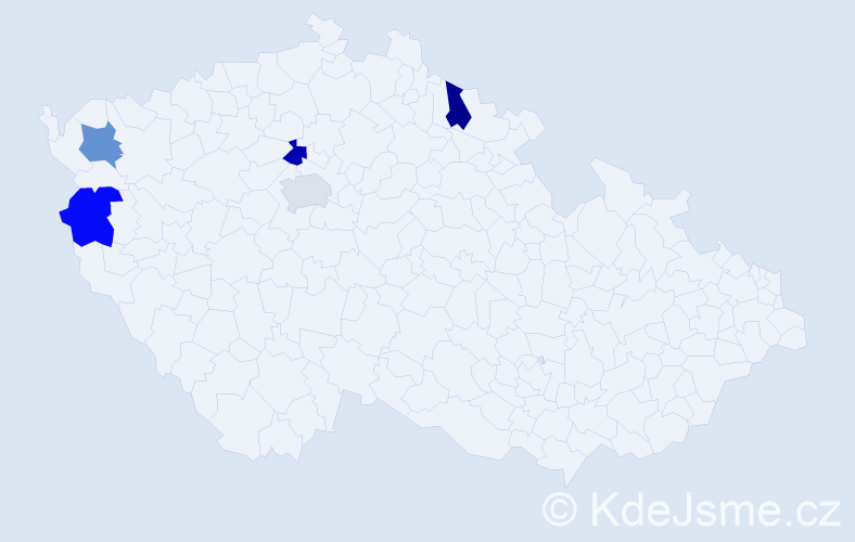 Příjmení: '"Nguyen Binh"', počet výskytů 5 v celé ČR