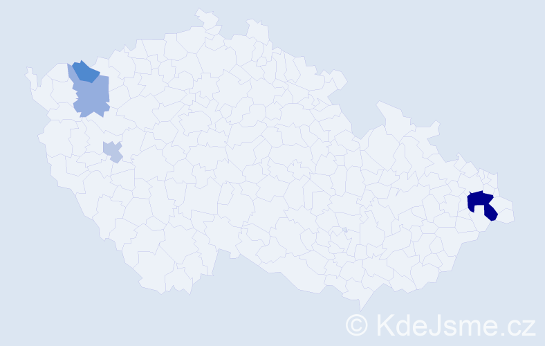 Příjmení: 'Halanda', počet výskytů 9 v celé ČR