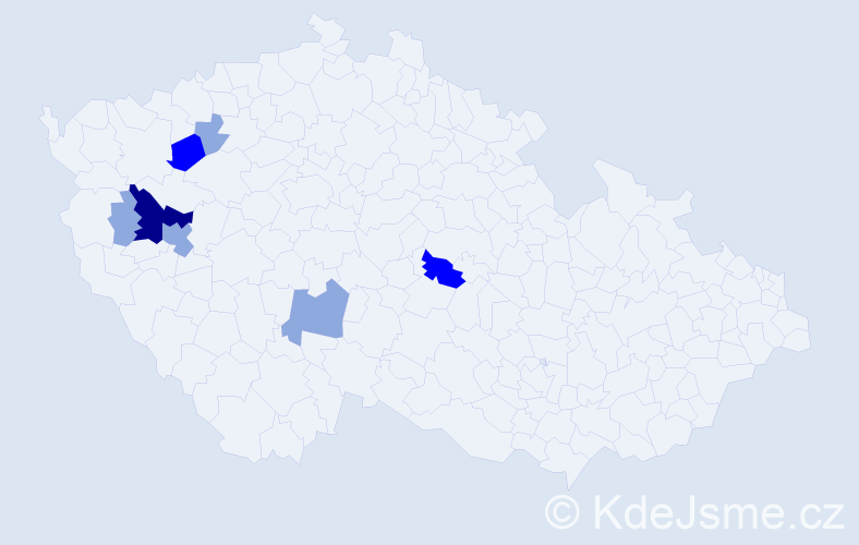 Příjmení: 'Konstantinovičová', počet výskytů 18 v celé ČR