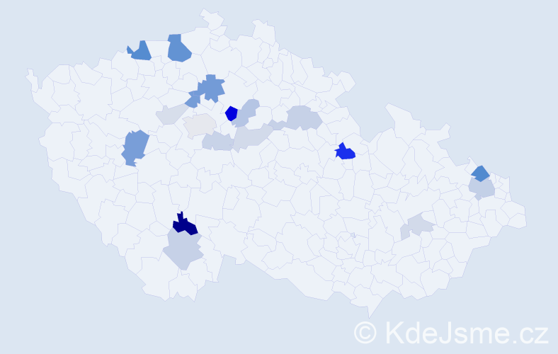 Příjmení: 'Michňová', počet výskytů 51 v celé ČR