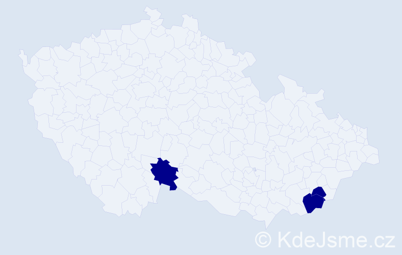 Příjmení: 'Faast', počet výskytů 3 v celé ČR