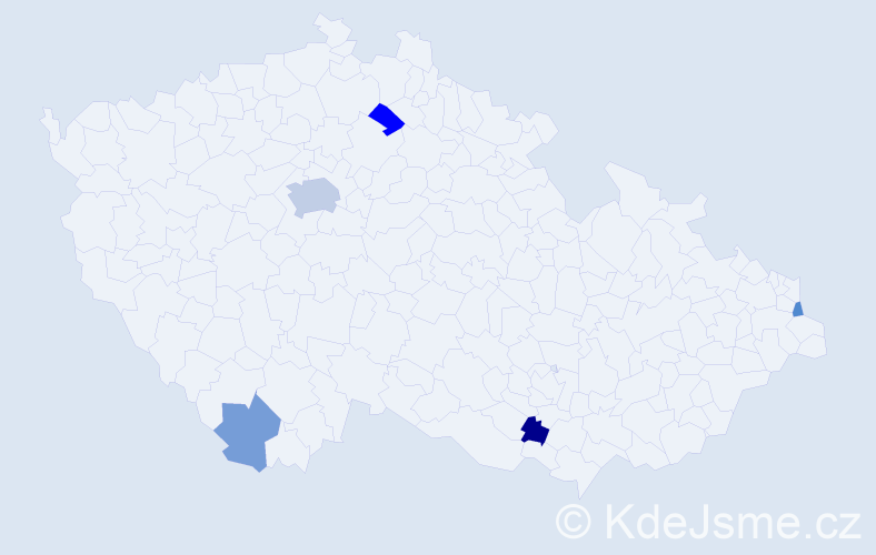 Příjmení: 'Salimov', počet výskytů 9 v celé ČR