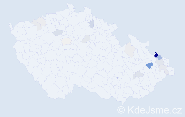Příjmení: 'Rycková', počet výskytů 60 v celé ČR