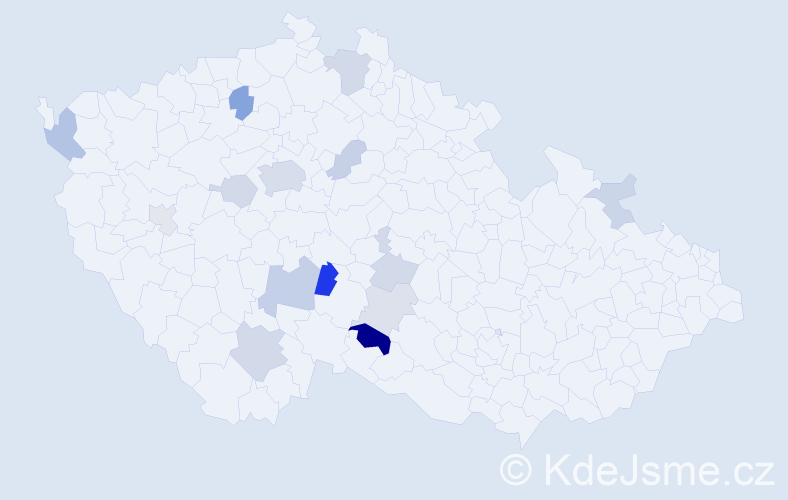 Příjmení: 'Novoveský', počet výskytů 33 v celé ČR
