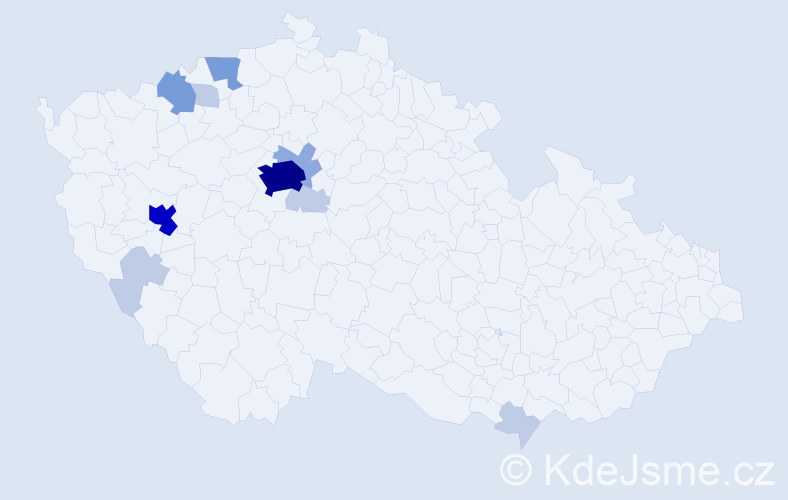 Příjmení: 'Vyhnis', počet výskytů 31 v celé ČR