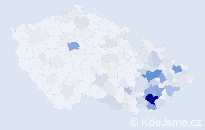 Příjmení: 'Andrýsková', počet výskytů 706 v celé ČR