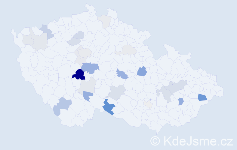 Příjmení: 'Zrůbková', počet výskytů 60 v celé ČR