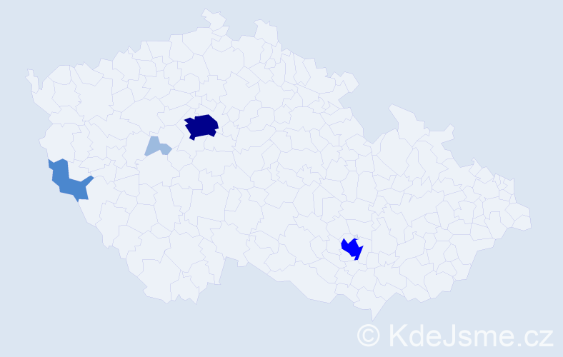 Příjmení: 'Placheta', počet výskytů 10 v celé ČR