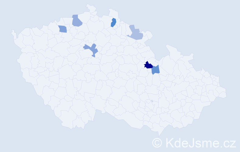 Příjmení: 'Khuntová', počet výskytů 14 v celé ČR