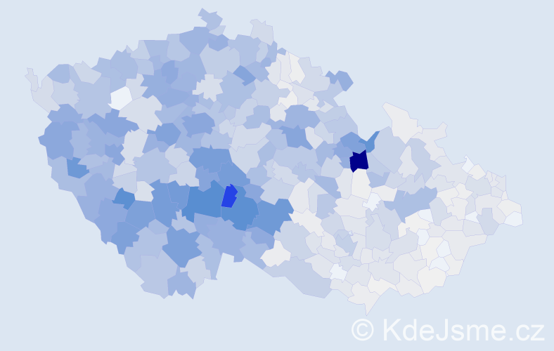 Příjmení: 'Mareš', počet výskytů 6036 v celé ČR