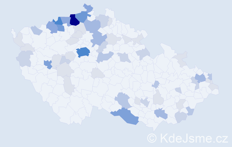 Příjmení: 'Beláková', počet výskytů 176 v celé ČR