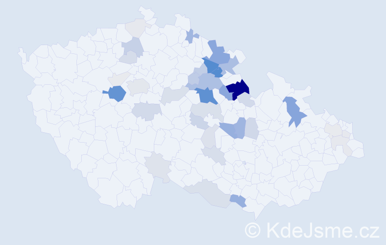 Příjmení: 'Rykrová', počet výskytů 139 v celé ČR