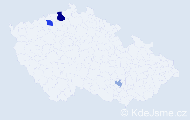 Příjmení: 'Wiese', počet výskytů 4 v celé ČR