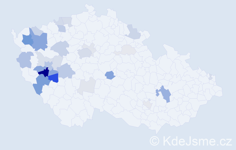 Příjmení: 'Krieger', počet výskytů 92 v celé ČR