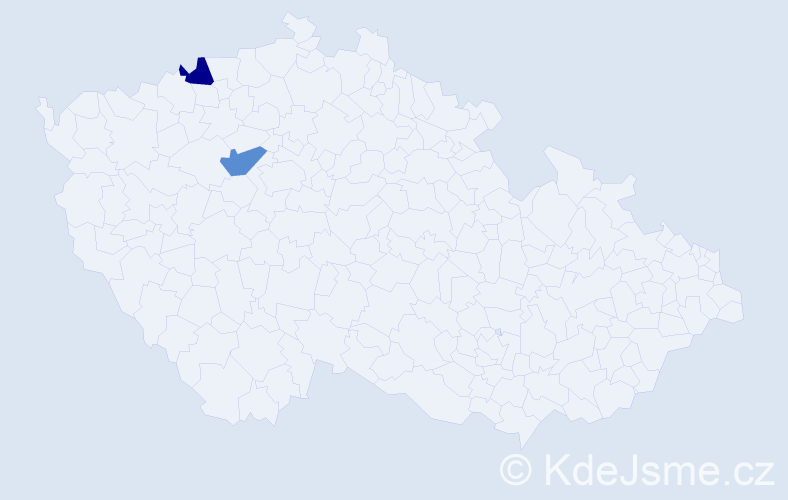 Příjmení: 'Kovařiková', počet výskytů 2 v celé ČR