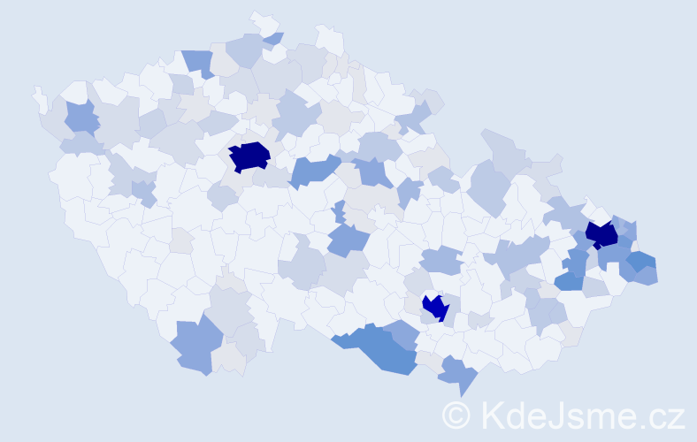 Příjmení: 'Hermann', počet výskytů 459 v celé ČR